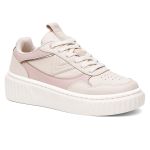 Tênis Feminino Vittal Sneakers Cyndi OffWhite e Rose Solado Flatform Confort