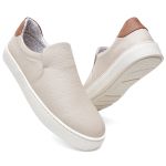 Tênis Masculino Slip On Casual Vittal em Couro OffWhite