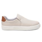 Tênis Masculino Slip On Casual Vittal em Couro OffWhite