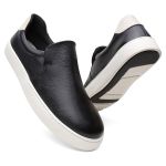 Tênis Masculino Slip On Casual Vittal em Couro Preto