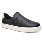 Tênis Masculino Slip On Casual Vittal em Couro Preto