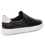 Tênis Masculino Slip On Casual Vittal em Couro Preto