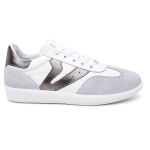 Tênis Feminino Em Couro Vittal Estela Branco e Onix