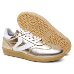 Tênis Feminino Em Couro Vittal Estela Dourado