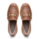 Mocassim Feminino com 3 Fivelas Removiveis Caramelo