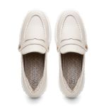 Mocassim Feminino com 3 Fivelas Removiveis OffWhite