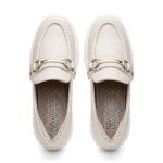 Mocassim Feminino com 3 Fivelas Removiveis OffWhite