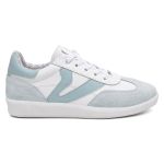 Tênis Feminino Em Couro Vittal Estela Branco e Azul