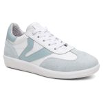 Tênis Feminino Em Couro Vittal Estela Branco e Azul