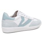 Tênis Feminino Em Couro Vittal Estela Branco e Azul