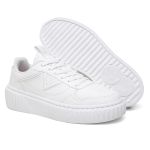 Tênis Feminino Vittal Sneakers Cyndi Branco Solado Flatform Confort