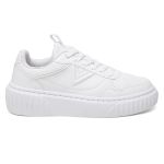 Tênis Feminino Vittal Sneakers Cyndi Branco Solado Flatform Confort