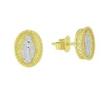 Brinco N. Senhora das Graças em Ouro 18K Amarelo e Branco