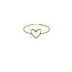 Anel Coração em Ouro 18k - Tamanho Pequeno