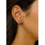 Brinco Borboleta com Trava Todo Trabalhado com Detalhes em Ouro Branco 