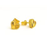 Brinco Coração Pequeno em Ouro 18K Amarelo