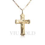 Pingente Cruz com Cristo em Ouro 18k Amarelo