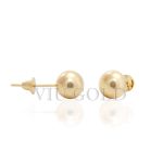 Brinco bola em ouro 18k amarelo de 6.0 mm 