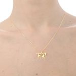 Pingente de Cavalo em Ouro 18k Amarelo Laser