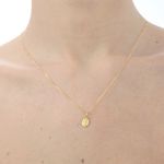 Pingente Medalha Oval de Nossa Senhora Aparecida em Ouro Amarelo 18k 