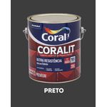 Esmalte Sintético Fosco Coralit - Preto
