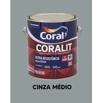 Esmalte Sintético Brilhante Coralit - Cinza Médio