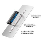 Desempenadeira Inox com Cantos Retos 12x30cm AT826/1 - ATLAS
