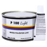 Massa Poliéster c/ Catalisador 0,9kg P100 Light Sibren BR – Acabamento Profissional
