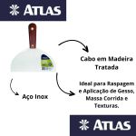 Espátula Aço Inox 20cm Atlas 6155/22 Pintura e Acabamento