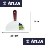 Espátula Aço Inox 20cm Atlas 6155/22 Pintura e Acabamento