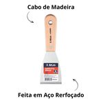ESPÁTULA DE AÇO REFORÇADO AT6555-6 6CM - ATLAS.