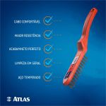 ESCOVA AÇO 04 FILEIRAS COM CABO 1840/4 - ATLAS