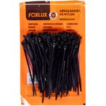 Abraçadeira Nylon Preta 100x2,5mm Foxlux Pacote 100 Unidades
