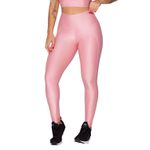 Calça Legging Feminina Cadarço Rosa Tecido Canelado - Ava Fitness