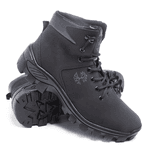 KIT 2 Botas Adventure em Couro Confortável Oliva e Preto