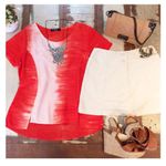 Blusa Camiseta Feminina Tie Die Laranja