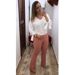 CALÇA FEMININA FLARE ROSA