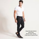 Calça Masculina Edwin Preta Sarja Super Skinny