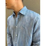 Camisa Masculina Social Azul Claro Slim Fit