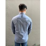 Camisa Social Masculina Cinza Slim Fit