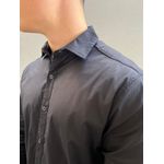 Camisa Preta Social Masculina Slim Fit