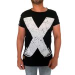 CAMISETA MASCULINA LONGLINE PRETA ALGODAO