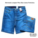 Bermuda Loopper Plus Size Jeans Feminina