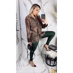 CALÇA FEMININA LEGGING CÓS ALTO VERDE