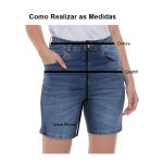 Short Jeans Feminino Cintura Alta Loopper com Elastano