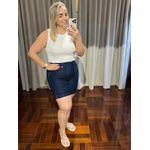 Bermuda Loopper Jeans Escuro Com Cinto