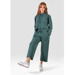 Calça Moletinho Pantacourt Verde Musgo