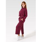 Calça Moletinho Pantacourt Bordô