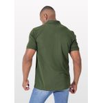 Polo Masculina Verde Musgo