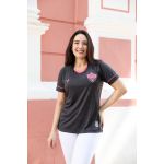 Camisa Feminina Outubro Rosa Vitória Preta Volt